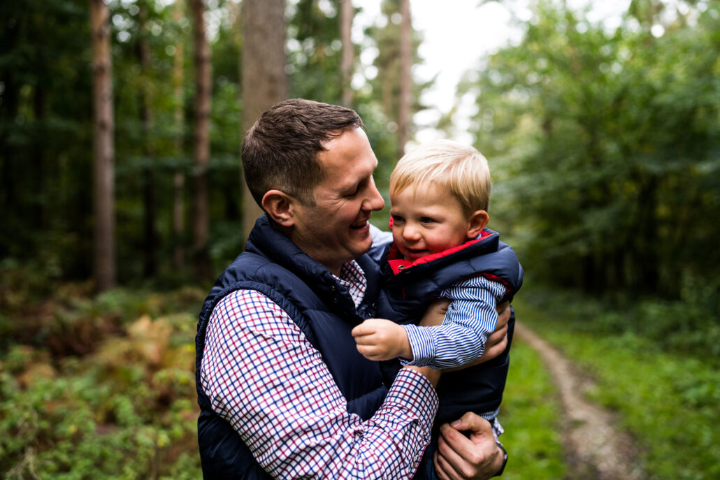 Dad holding Son